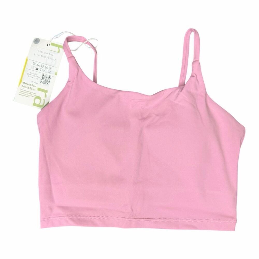 NEW Halara Girls Seamless Strappy Tank Top/Crop Top Pink L 11-12
